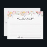 Tarjeta de Consejos de Despedida de Soltera Floral<br><div class="desc">Hermosa tarjeta de 'consejos y deseos' de despedida de soltera floral pastel con flores suaves de color rosa,  naranja y amarillo.</div>