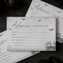 Tarjeta de Consejos de Despedida de Soltera Gótica