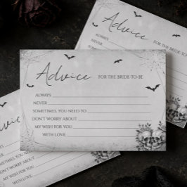 Tarjeta de Consejos de Despedida de Soltera Gótica