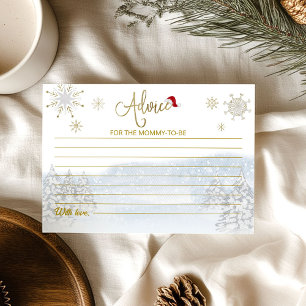 Tarjeta de consejos de Navidad de invierno Santa B