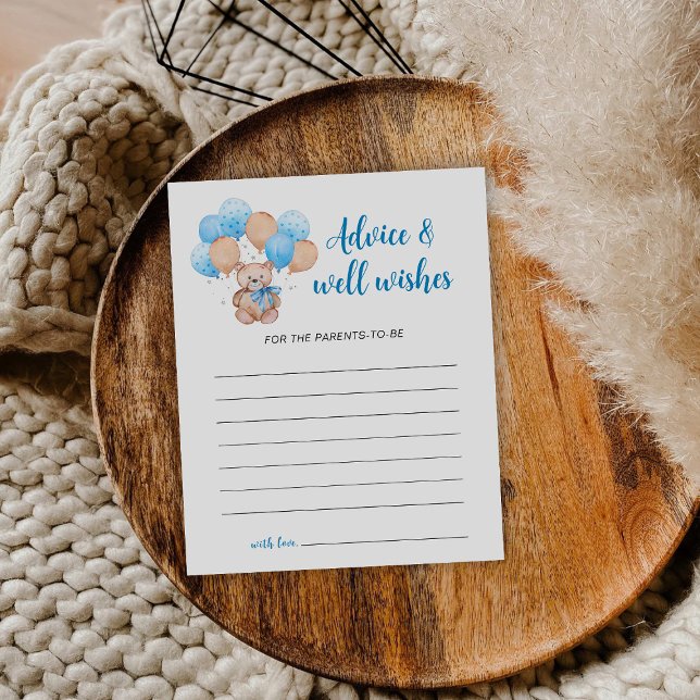 Tarjeta de consejos de osito de peluche (Subido por el creador)
