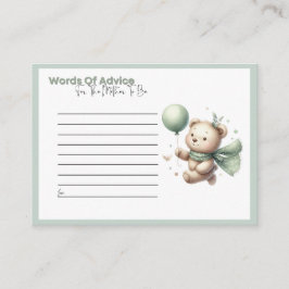 Tarjeta de consejos de palabras de Baby Shower de 