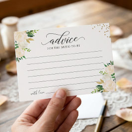 Tarjeta de Consejos de Palabras Florales de Oro Ve