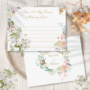 Tarjeta de Consejos de Recuerdos Florales de Rosas