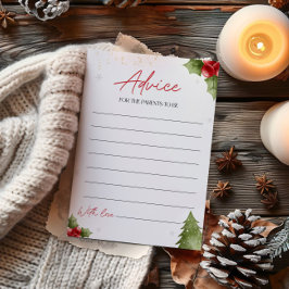 Tarjeta De Consejos De Santa Baby Shower Para Padr