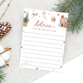 Tarjeta De Consejos De Santa Baby Shower Para Padr