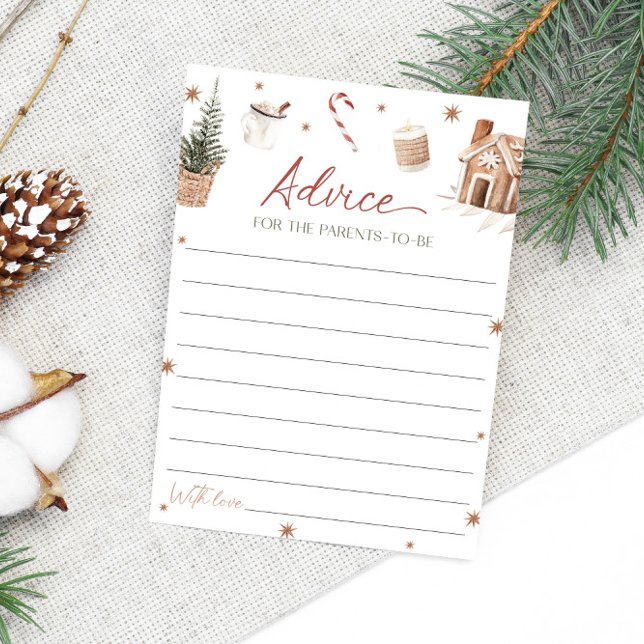 Tarjeta De Consejos De Santa Baby Shower Para Padr (Subido por el creador)