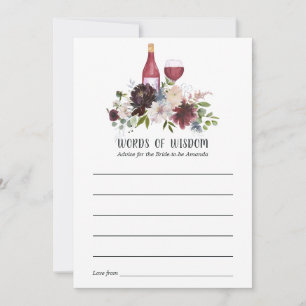 Tarjeta De Consejos Degustación de vinos tintos de Burdeos y rosados e