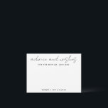 Tarjeta De Consejos Deseos Del Nuevo Sr.   Sra. Boda Minimalista<br><div class="desc">Utilice esta tarjeta de deseos moderna en su fiesta para que los huéspedes dejen una nota personal para el invitado de honor. Agregue su información en el formulario de plantilla. El menú de edición avanzada le permite cambiar los colores y las fuentes.</div>