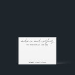 Tarjeta De Consejos Deseos Del Nuevo Sr.   Sra. Boda Minimalista<br><div class="desc">Utilice esta tarjeta de deseos moderna en su fiesta para que los huéspedes dejen una nota personal para el invitado de honor. Agregue su información en el formulario de plantilla. El menú de edición avanzada le permite cambiar los colores y las fuentes.</div>