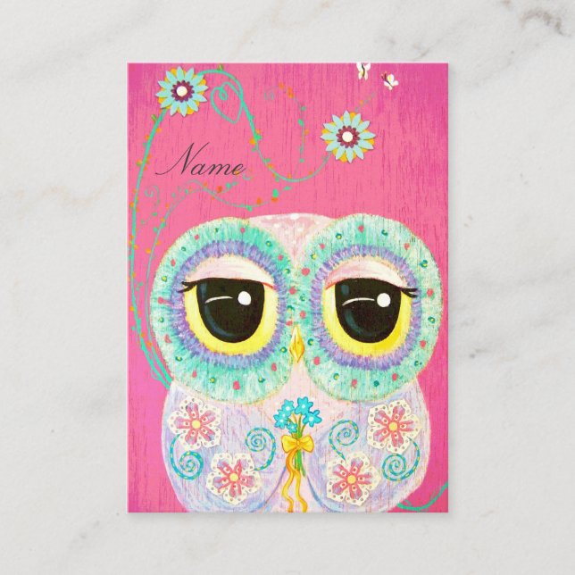 Tarjeta De Consejos Deseos florales (Anverso)