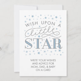 Tarjeta De Consejos Deseos para el deseo de bebé en un Rótulo Baby Sho
