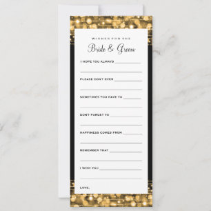 Tarjeta De Consejos Deseos para la fiesta de novios y novias con deste