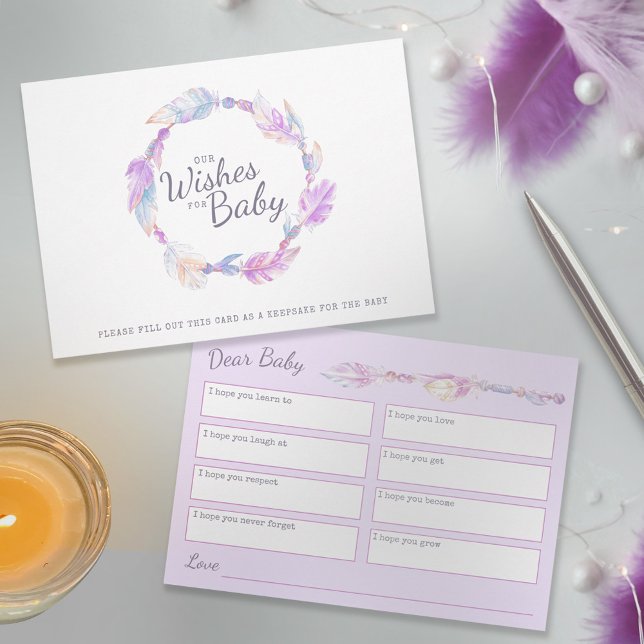 Tarjeta De Consejos Deseos para las madres de bebés bendiciendo la duc (Subido por el creador)