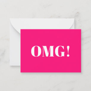 Tarjeta De Consejos Dios mío, carné blanca de fucsia rosada caliente