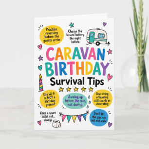 Tarjeta de consejos divertidos para sobrevivir a u
