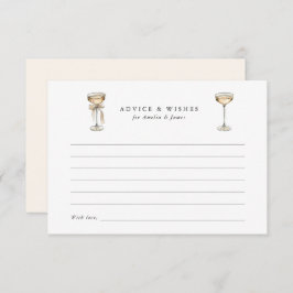 Tarjeta De Consejos Ducha nupcial Brunch & Bubbly Champagne