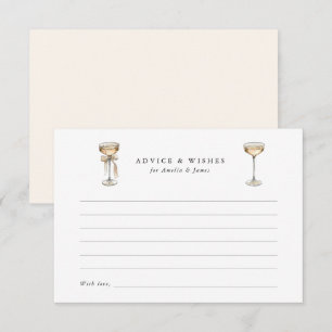 Tarjeta De Consejos Ducha nupcial Brunch & Bubbly Champagne