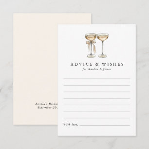 Tarjeta De Consejos Ducha nupcial Brunch & Bubbly Champagne