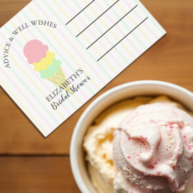 Tarjeta De Consejos Ducha nupcial con crema de hielo (Subido por el creador)