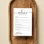 Tarjeta De Consejos Elegante Boda Clásico de Caligrafía<br><div class="desc">La elegante tarjeta de boda Clásico de caligrafía es el toque final perfecto para cualquier recepción de boda. Con su diseño atemporal y su delicada caligrafía, seguro que impresionará a los huéspedes y le añadirá un toque de sofisticación a su día especial. Esta tarjeta está disponible en una variedad de...</div>