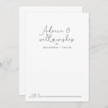 Tarjeta De Consejos Elegante Boda de caligrafía simple<br><div class="desc">Este elegante y sencillo boda de caligrafía, es perfecto para un boda rústico. El diseño, sencillo y elegante, presenta una tipografía de escritura clásica y elegante en blanco y negro. Estas tarjetas son perfectas para un boda, una ducha de novia, una ducha de bebé, una fiesta de graduación y más....</div>