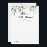 Tarjeta De Consejos Elegante Boda de Verdor de Oro<br><div class="desc">Este elegante boda de color dorado es perfecto para un boda moderno. El diseño presenta oro de mano y hojas de eucalipto botánico verde, inspiradoras de belleza artística. Estas tarjetas son perfectas para un boda, una ducha de novia, una ducha de bebé, una fiesta de graduación y más. Personalice las...</div>