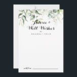 Tarjeta De Consejos Elegante Boda de Verdor de Oro<br><div class="desc">Este elegante boda de color dorado es perfecto para un boda moderno. El diseño presenta oro de mano y hojas de eucalipto botánico verde, inspiradoras de belleza artística. Estas tarjetas son perfectas para un boda, una ducha de novia, una ducha de bebé, una fiesta de graduación y más. Personalice las...</div>