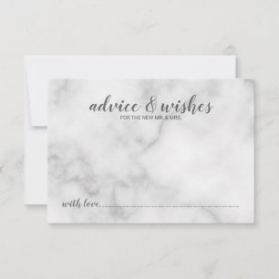 Tarjeta De Consejos Elegante Boda elegante de mármol