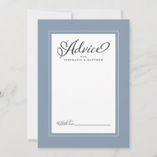 Tarjeta De Consejos Elegante boda recién casada Deseos de la turbia fr
