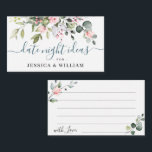 Tarjeta De Consejos Elegante Eucalyptus Bridal Shower Fecha Noche Idea<br><div class="desc">Elegante Eucalyptus Bridal Shower Fecha Noche Idea Tarjeta de Consejos.</div>