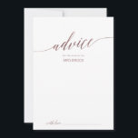 Tarjeta De Consejos Elegante Rosa Boda de caligrafía de oro<br><div class="desc">Esta elegante tarjeta de boda de caligrafía dorada subió es perfecta para un boda sencillo y se puede utilizar para cualquier evento. El diseño rosa oscuro presenta un poster minimalista decorado con una tipografía romántica y caprichosa de imitación rosa de Relieve metalizado dorado. Estas tarjetas de consejo pueden utilizarse como...</div>