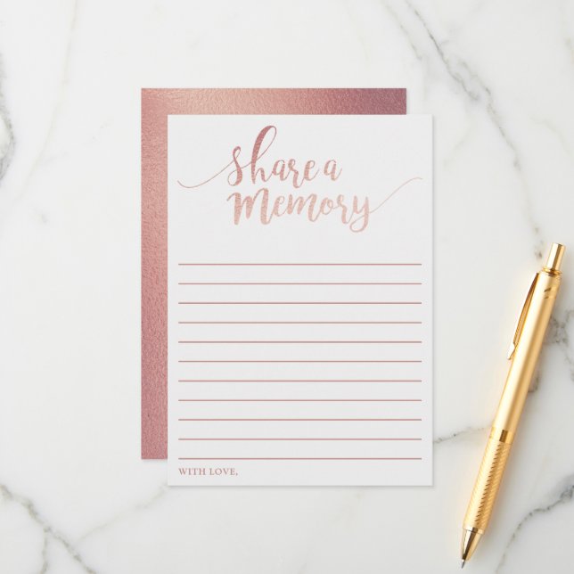 Tarjeta De Consejos Elegante Rosa Relieve metalizado dorado Compartir  (Anverso/Reverso In Situ)