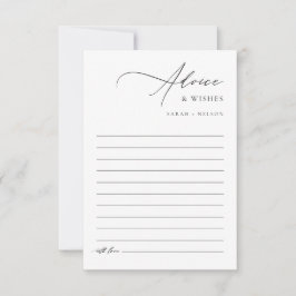 Tarjeta De Consejos Elegante Y Moderno Deseos De Boda Y