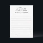 Tarjeta De Consejos Elegante y negro guión moderno<br><div class="desc">Anuncie su historia de amor con sofisticación y estilo a través de nuestra elegante suite de invitaciones a la boda de caligrafía moderna, disponible exclusivamente en nuestra tienda Zazzle. Esta colección de curadurías presenta una armoniosa mezcla de diseño contemporáneo y el encanto intemporal de la caligrafía de la firma, creando...</div>