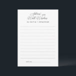 Tarjeta De Consejos Elegante y negro guión moderno<br><div class="desc">Anuncie su historia de amor con sofisticación y estilo a través de nuestra elegante suite de invitaciones a la boda de caligrafía moderna, disponible exclusivamente en nuestra tienda Zazzle. Esta colección de curadurías presenta una armoniosa mezcla de diseño contemporáneo y el encanto intemporal de la caligrafía de la firma, creando...</div>