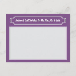 Tarjeta De Consejos Elegantes Deseos Para Novia Y Groom, Consejos Boda