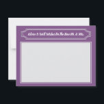 Tarjeta De Consejos Elegantes Deseos Para Novia Y Groom, Consejos Boda<br><div class="desc">Un consejo y una carta de deseos de dos caras en tu color favorito. Texto blanco y elementos grises. Haz que tus invitados bodas rellenen estas tarjetas como recuerdo de tu día de boda especial. Los huéspedes pueden escribir consejos para el matrimonio de los recién casados, deseos para la novia...</div>