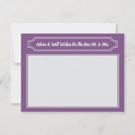 Tarjeta De Consejos Elegantes Deseos Para Novia Y Groom, Consejos Boda