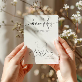 Tarjeta De Consejos EMERY Whimsical Draw the Baby Shower Game Card