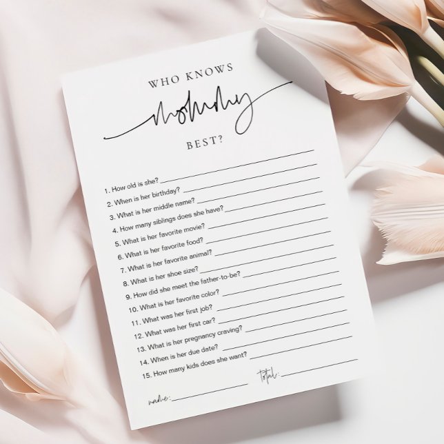 Tarjeta De Consejos EMERY Whimsical ¿Quién conoce mejor a mamá? Tarjet (Subido por el creador)