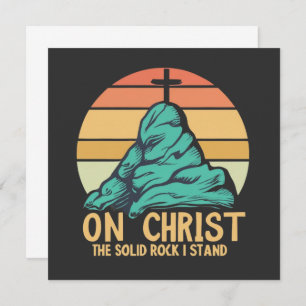 Tarjeta De Consejos En Cristo la Roca Sólida que sostengo