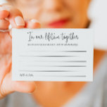 Tarjeta De Consejos En Nuestro Boda De Lifetime Together Bucket List<br><div class="desc">Estas encantadoras tarjetas de lista de cubo serán la alternativa perfecta a un libro de bodas tradicional. ¡Tendrás a todos tus invitados hablando de las mejores ideas para que visites o hagas en tu vida juntos como pareja casada!</div>