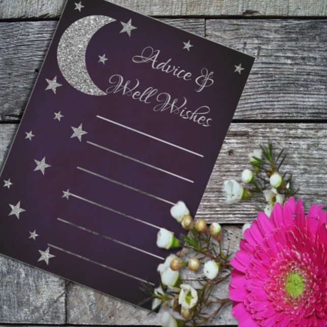 Tarjeta De Consejos Escrito En Stars Bridal Shower (Subido por el creador)