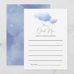 Tarjeta De Consejos Está en la ducha de novia Cloud Nine