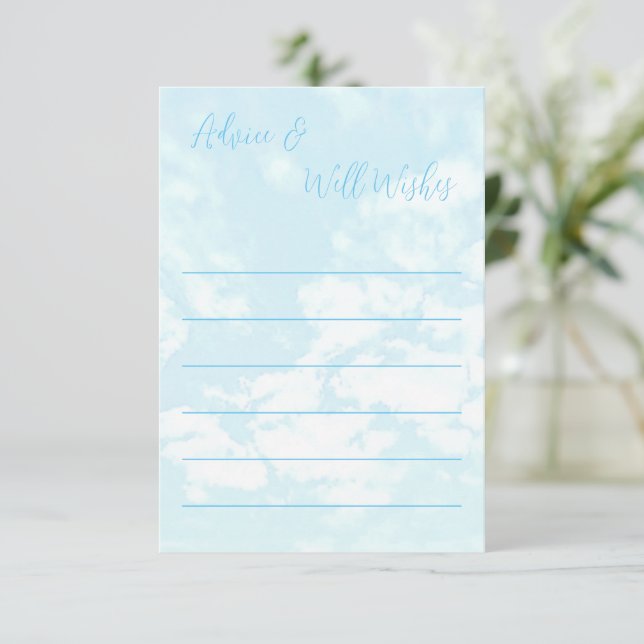 Tarjeta De Consejos Estamos en el Nueve de Nube Baby Shower (Anverso de pie)