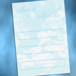 Tarjeta De Consejos Estamos en el Nueve de Nube Baby Shower