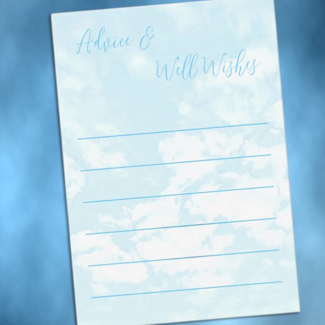 Tarjeta De Consejos Estamos en el Nueve de Nube Baby Shower (Subido por el creador)