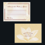 Tarjeta De Consejos Ethereal Champagne Magnolia , Boda<br><div class="desc">Tarjeta de Asesoramiento boda con una delicada flor de magnolia de marfil sobre un fondo floral abstracto en el mismo tono, con el título: "Consejos para la novia y el Groom" en un elegante guión caligráfico, rodeado de dos delgados bordes. En el reverso están sus nombres, fecha, ciudad y estado...</div>