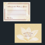 Tarjeta De Consejos Ethereal Champagne Magnolia , Boda<br><div class="desc">Tarjeta de Asesoramiento boda con una delicada flor de magnolia de marfil sobre un fondo floral abstracto en el mismo tono, con el título: "Consejos para la novia y el Groom" en un elegante guión caligráfico, rodeado de dos delgados bordes. En el reverso están sus nombres, fecha, ciudad y estado...</div>